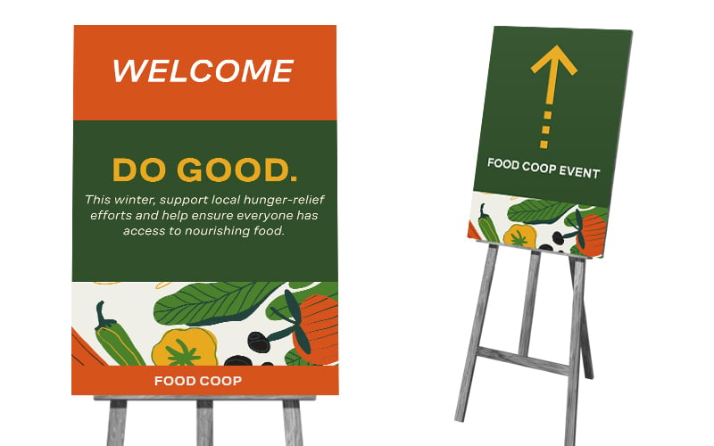 Direction Label Event Winter Event Print Marketing for Nonprofits and Small Businesses