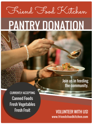 Example of food pantry poster reminding people to donate - missionprint.com    <Poster example> 