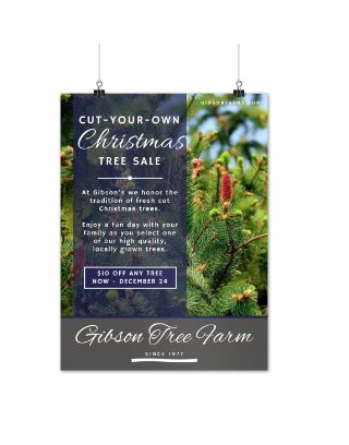 Example of tree sale poster - missionprint.com